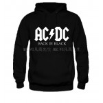 new 2017 free shipping printing capital letters autumn winter man men male ACDC rock band skateboard Pullover Hoodie sweatshirt