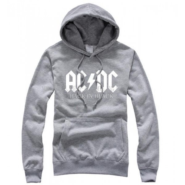 new 2017 free shipping printing capital letters autumn winter man men male ACDC rock band skateboard Pullover Hoodie sweatshirt