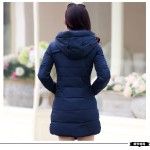 new 2017 winter hooded jacket women cotton wadded overcoat medium-long slim casual fashion parkas plus size XXXL wine red coats