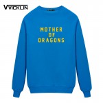 new Fashion MOTHER OF DRAGONS game of thrones khaleesi slogan Men Funny Cotton Fleece Hoodies Sweatshirt