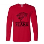 new fashion Game of Thrones T Shirts Men House Stark Mens Shirt A Song of Ice and Fire Winter Is Coming Man Tees long Sleeve