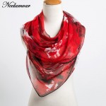 new fashion scarf women upscale georgette silk feeling oblong ladies scarf building and letters print scarves for women wraps