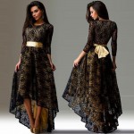 new spring women elegant maxi long dress o-neck  casual elegant lace embroidery dress party club sexy dress