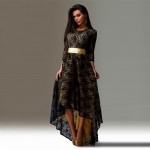 new spring women elegant maxi long dress o-neck  casual elegant lace embroidery dress party club sexy dress