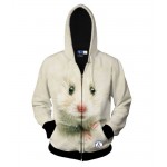 new style fashion women men 3d Animal wolf printing 3D Hooded Zipper Hoodies Sweatshirts