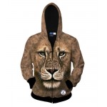 new style fashion women men 3d Animal wolf printing 3D Hooded Zipper Hoodies Sweatshirts