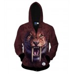 new style fashion women men 3d Animal wolf printing 3D Hooded Zipper Hoodies Sweatshirts