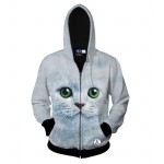 new style fashion women men 3d Animal wolf printing 3D Hooded Zipper Hoodies Sweatshirts