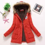 new winter military coats women cotton wadded hooded jacket medium-long casual parka thickness plus size XXXL quilt snow outwear