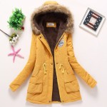 new winter military coats women cotton wadded hooded jacket medium-long casual parka thickness plus size XXXL quilt snow outwear