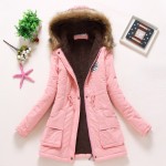 new winter military coats women cotton wadded hooded jacket medium-long casual parka thickness plus size XXXL quilt snow outwear