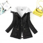 new winter parkas women slim cotton coat thickness overcoat medium-long plus size casual overcoat wadded snow outwear