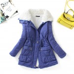 new winter parkas women slim cotton coat thickness overcoat medium-long plus size casual overcoat wadded snow outwear