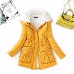 new winter parkas women slim cotton coat thickness overcoat medium-long plus size casual overcoat wadded snow outwear