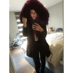 parkas for women winter outerwear 2016 new fashion natural real fox fur lined detachable parkas with natural raccoon fur collar