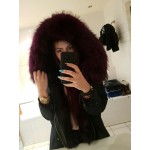 parkas for women winter outerwear 2016 new fashion natural real fox fur lined detachable parkas with natural raccoon fur collar