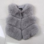 pink java QC8001  new arrival natural real fox fur vests jackets for winter women comes in 12 colors FREE SHIPPING