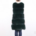 pink java QC8034 2016 new arrival high quality natural fox fur long vest winter women thick fox fur coat  FREE SHIPPING