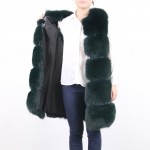 pink java QC8034 2016 new arrival high quality natural fox fur long vest winter women thick fox fur coat  FREE SHIPPING