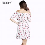 pure cotton New 2017 plus size summer autumn Women Dress ukraine Casual sexy wide boat neck beach Dresses maxi Vestidos WC0584-1