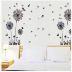 "Butterfly Flying In Dandelion "bedroom stickersPoastoral Style Wall Stickers Original Design 2016 PVC Wall Decals ZY515125