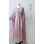 "Letter of Love Fate" 3Pcs Set Women's Chinese Style Vintage Daily Dress Fairy Kei Hanfu Long Dress Long Sleeve Spring