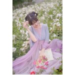 "Letter of Love Fate" 3Pcs Set Women's Chinese Style Vintage Daily Dress Fairy Kei Hanfu Long Dress Long Sleeve Spring