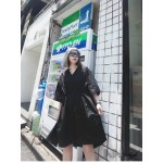 [soonyour] Plus size 2017 Spring Fashion New Korean Solid Color  Seven Part Sleeve Dress Woman Big size Y06903