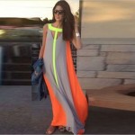 summer dress sleeveless stitching maxi dress casual stitching sleeveless dress sexy party dresses