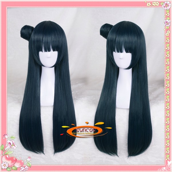 suncos  New arrival Lovelive ! sunshine ! aqours Tsushima Yoshiko yohane cosplay wig longer straight Heat resistance fibre +Cap 