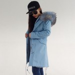 top quality brand Plus Size 2016 new winter jacket coat women natural real large raccoon fur hooded parka women thick warm