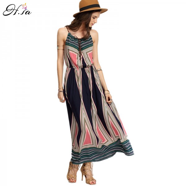 vestido de festa 2017 Women Summer Dress Sexy Bohemian Beach Dresses Pleated Maxi Long Beach Robe Sexy praia vestido festa