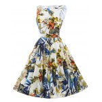 vestidos pin up rockabilly dresses 2016 floral printed full circel dress retro vintage summer style short audrey hepburn dress