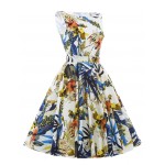 vestidos pin up rockabilly dresses 2016 floral printed full circel dress retro vintage summer style short audrey hepburn dress