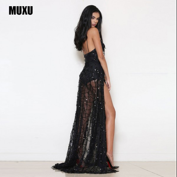 vestidos sexy cheap clothes china black sequin dress slip dress plus size women clothing roupa feminina robe sexy long dresses