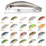 wLure Fishing Lure Hard Bait Tight Wobble Slow Floating Jerkbait 7.1g 7cm 8# Black Nickel Hooks Tiny Minnow Crankbait M219