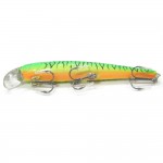 wLure Fishing Lure Minnow Crankbait Hard Bait Tight Wobble Jerkbait 12cm 18g #4 Black Nickle Treble Hooks M509