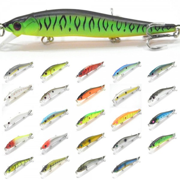 wLure Minnow Crankbait Hard Bait Tight Wobble Slow Sinking Jerkbait  High Quality ABS Model 110 14g 12cm Fishing Lure M262S