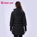 winter jacket women Cotton-padded outerwear hooded Rhinestone  long womens winter jackets and coats 2016