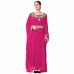 women Embroidery long sleeve muslim elegant formal dress moroccan Kaftan caftan Islamic Abaya muslim clothing floor length gown