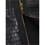 women sexy strips black patchwork full sleeve celebrity bandage dress one piece front zipper party snake print glue foil HL1322