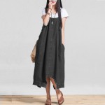 womens dresses new arrival 2017 Loose Waist Women Casual Dress Spaghetti Strap Black Color Casual Dress