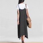 womens dresses new arrival 2017 Loose Waist Women Casual Dress Spaghetti Strap Black Color Casual Dress