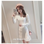 yomrzl A286 new arrival spring and autumn women's dress knitted one-piece long sleeve dresses fashion clothes