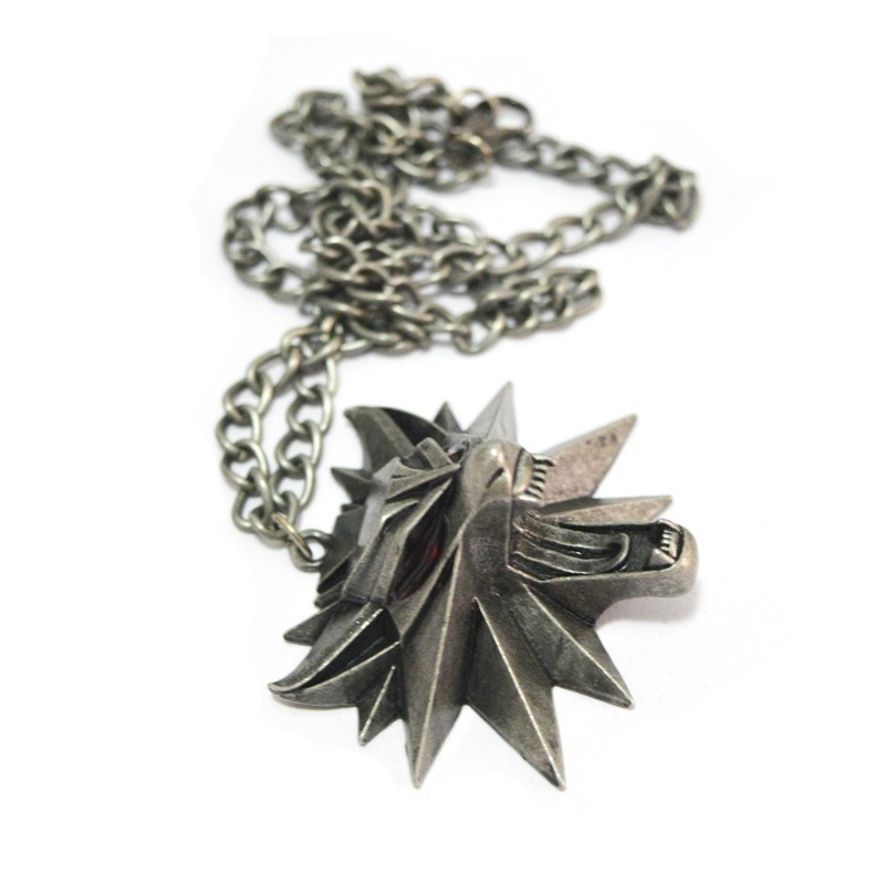 1-Bag-and-1-Card-The-Witcher-3-Wild-Hunt-Medallion-Pendant-and-Chain-Necklace-32460944592