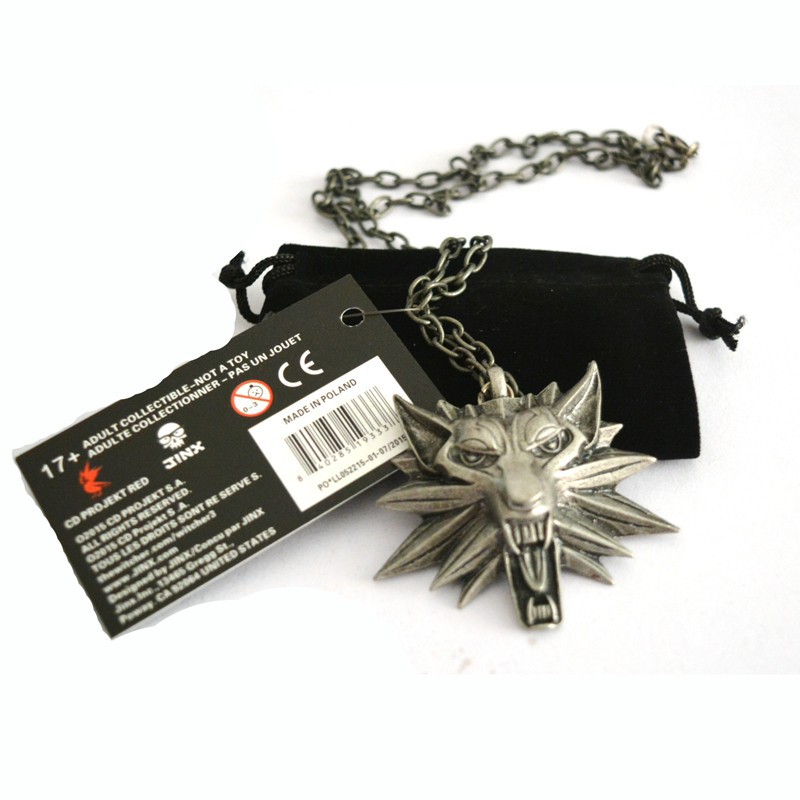 1-Bag-and-1-Card-The-Witcher-3-Wild-Hunt-Medallion-Pendant-and-Chain-Necklace-32460944592