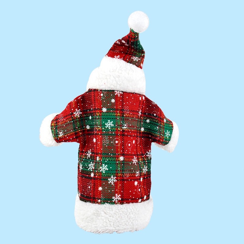 1-Set-Santa-Claus-Plaid-Snowflake-Clothing-Hat-Dress-Kit-Wine-Bottle-Cover-Decor--32751466333