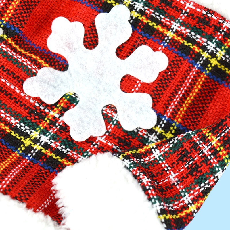 1-Set-Santa-Claus-Plaid-Snowflake-Clothing-Hat-Dress-Kit-Wine-Bottle-Cover-Decor--32751466333