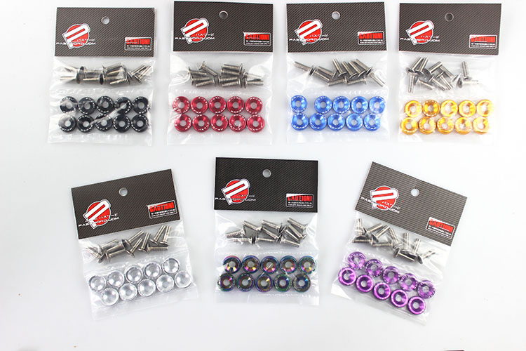 10-PcsPack-JDM-Style-Aluminum-Fender-Washers-and-Bolt-for-Honda-Civic-Integra-RSX-EK-EG-DC-RS-QRF002-32670157412