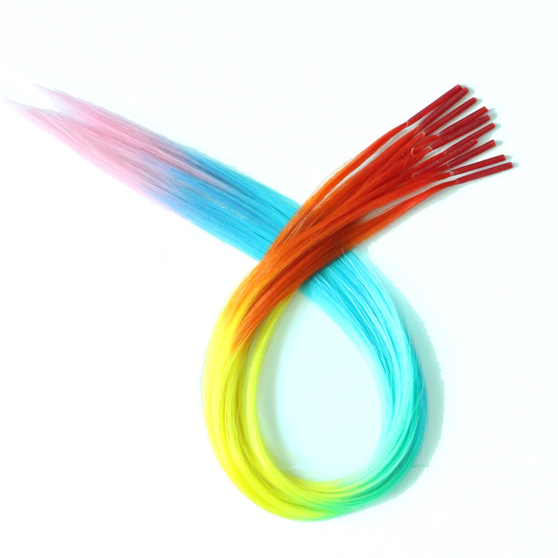 10-Pieceslot--40cm163939-Fashion-Womens-Rainbow-Colorful--Straight-Grizzly-Feather-Hair-Extensions---32364582308